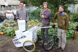 Pedal to Petal, which uses bicycles with trailers to go around and pick up people's compost. 